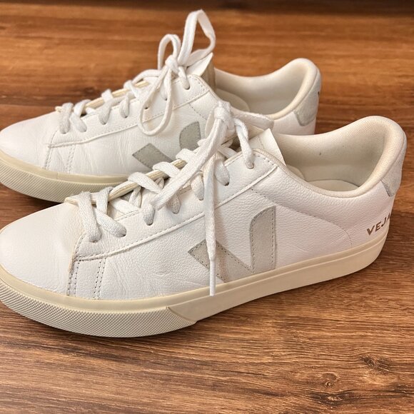 Veja Classic White Leather Campo Sneaker Sz M 8/ W 10 - Picture 3 of 14